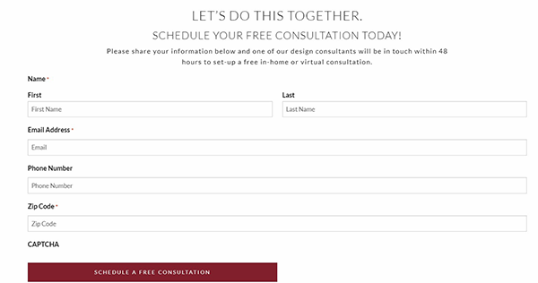 inspired closet-free design consultancy form
