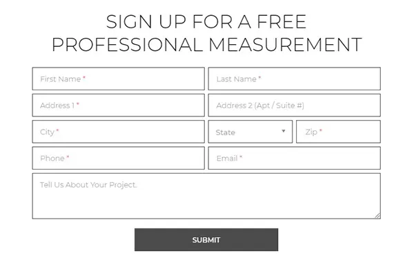 shade store sign up for a free professional measurement 