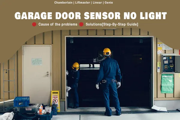 garage door sensor no light